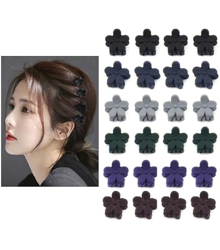 Amazon.co.jp: ISHR ミニ ヘアクリップセット 12個セット 前髪クリップ